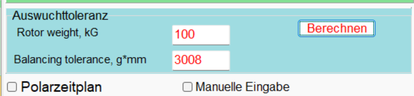 Opções para ajustar as unidades na calculadora de tolerância.